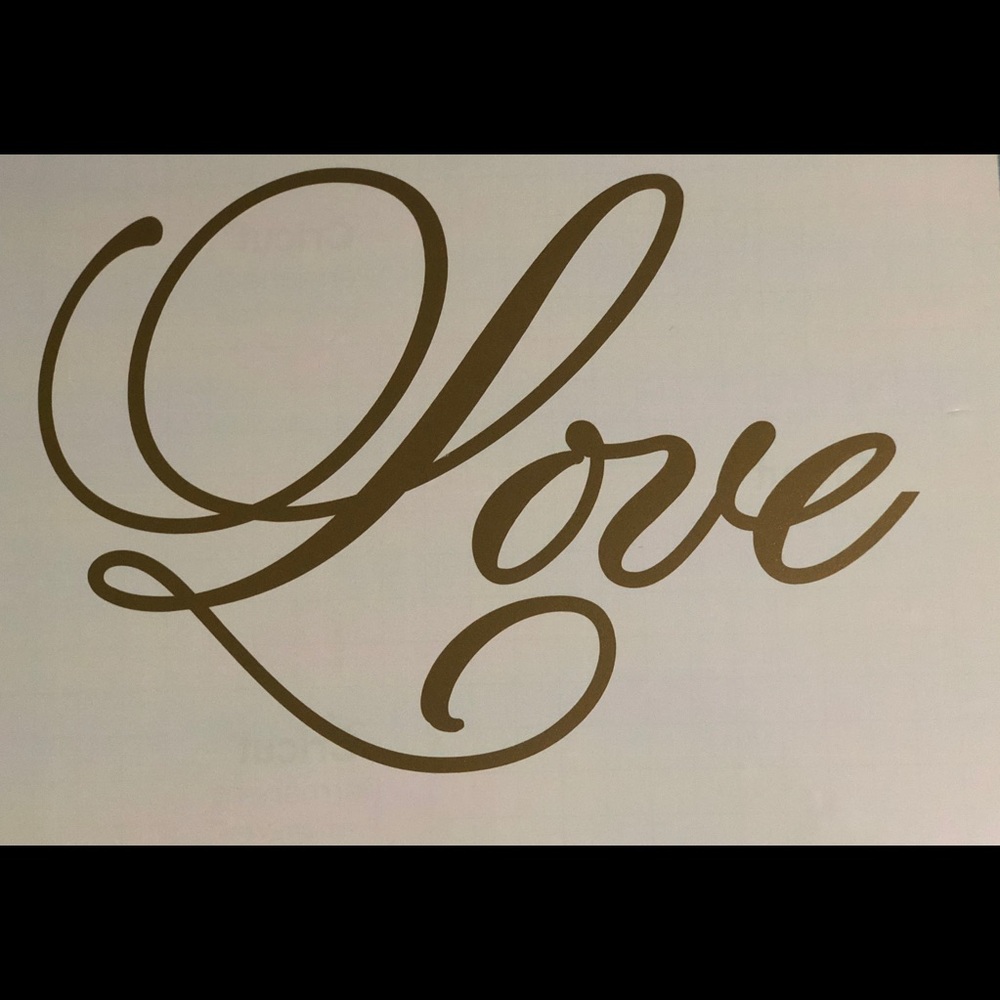 Love decal made with Cricut premium vinyl